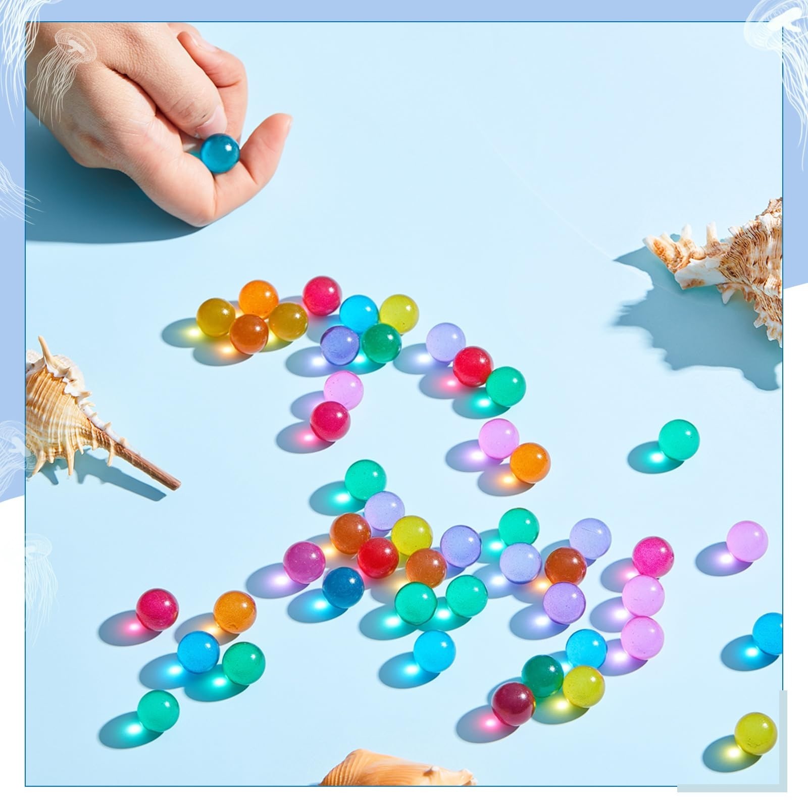 500 Colorful Glass Marbles 0.56″ Cat Eyes DIY Craft Bulk for Kids & Games