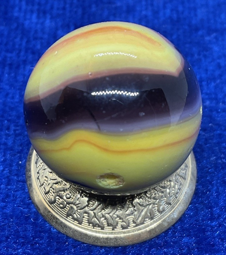 A Vintage Marble King Blended Bengal Tiger Marble. .75” In As Made Condition