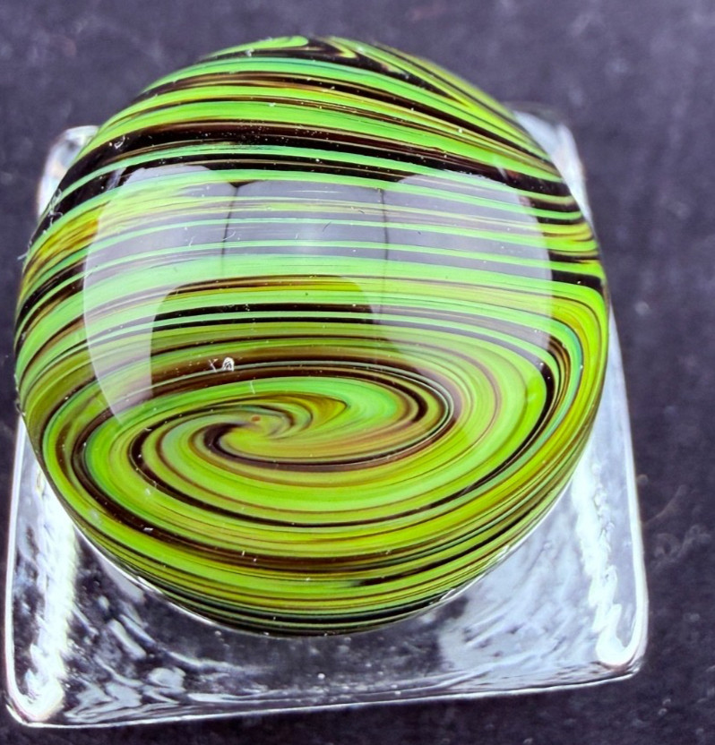 Steve Willis 2007 Handmade Lampwork Art Glass Marble 1-1/32″ Near Mint Signed W7