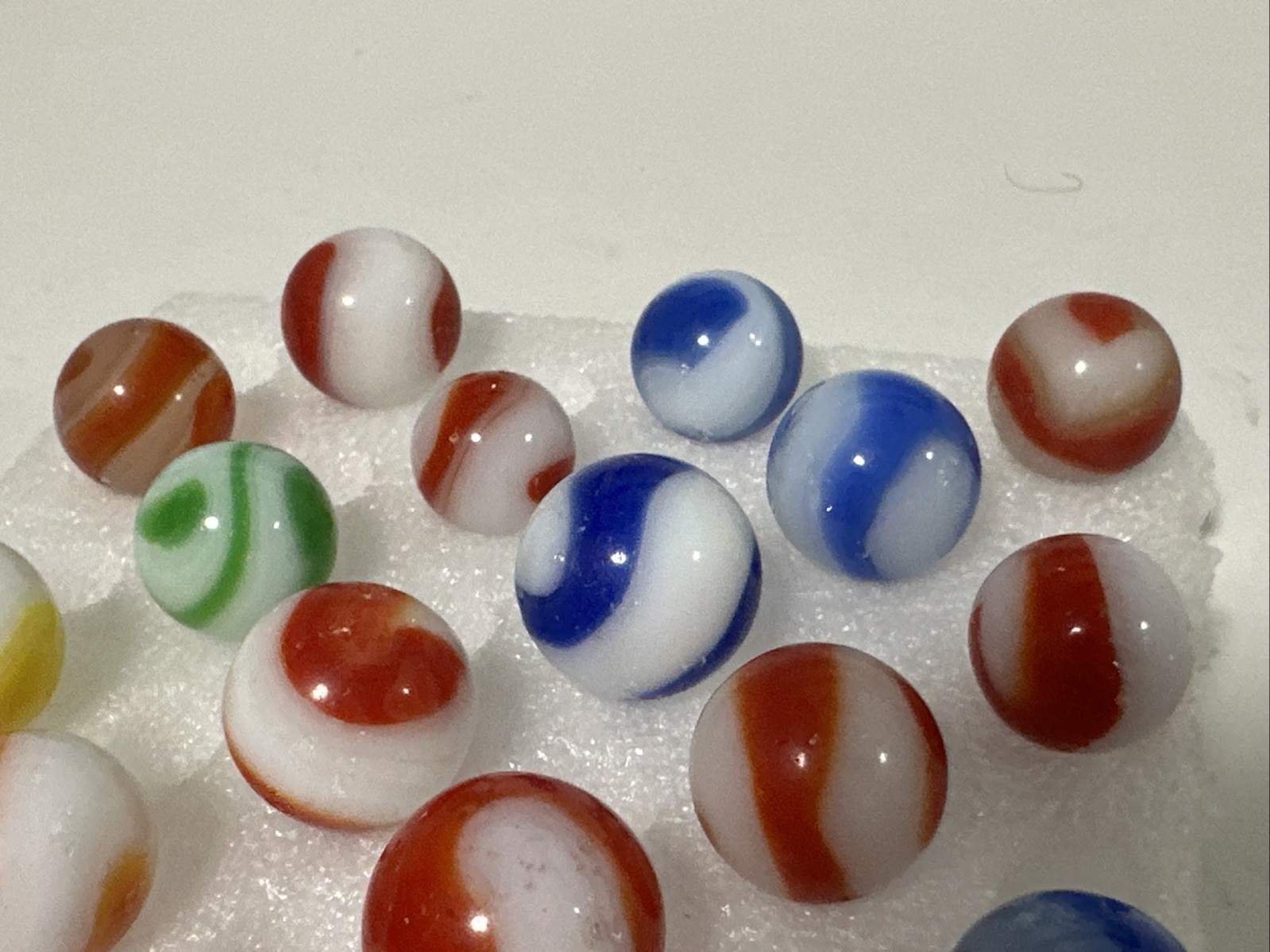 414 Lot Of 31 Akro Agate Prize Name Vintage Marbles! Played With