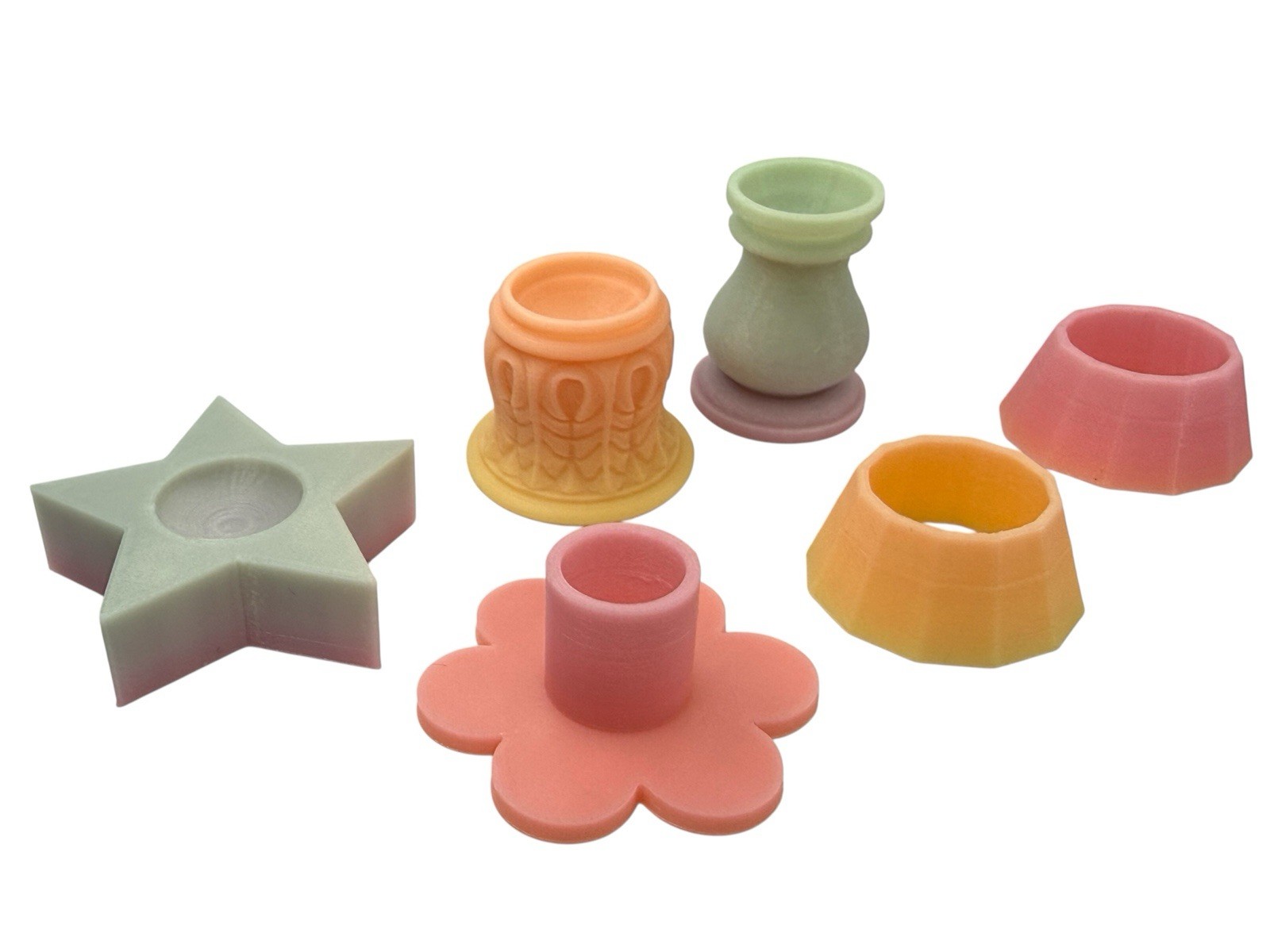 6 Marble Displays – For 5/8″ – 1” Marbles – Lot #8597