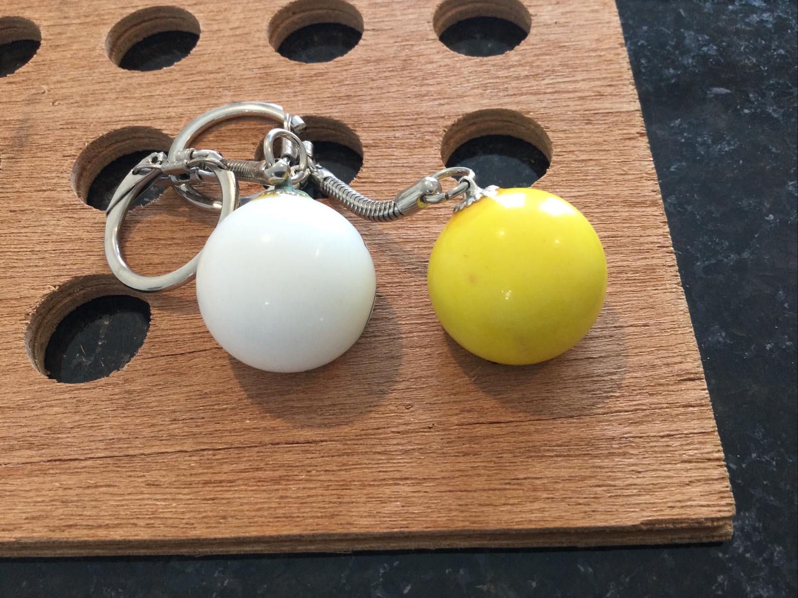 VINTAGE | “California US 66” Key Chain | Yellow & White | 1993 | LOT OF 2