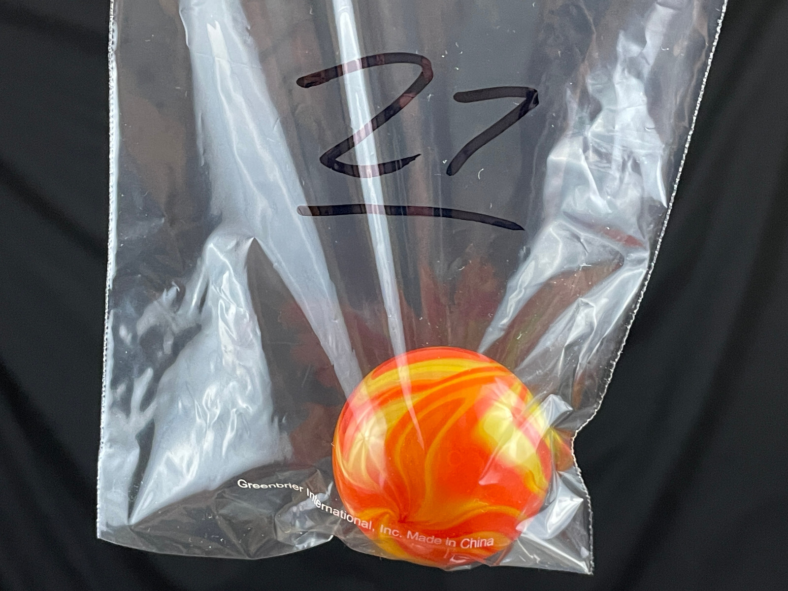 Rick Davis Glass Art Marble 1.48″ Signed #27