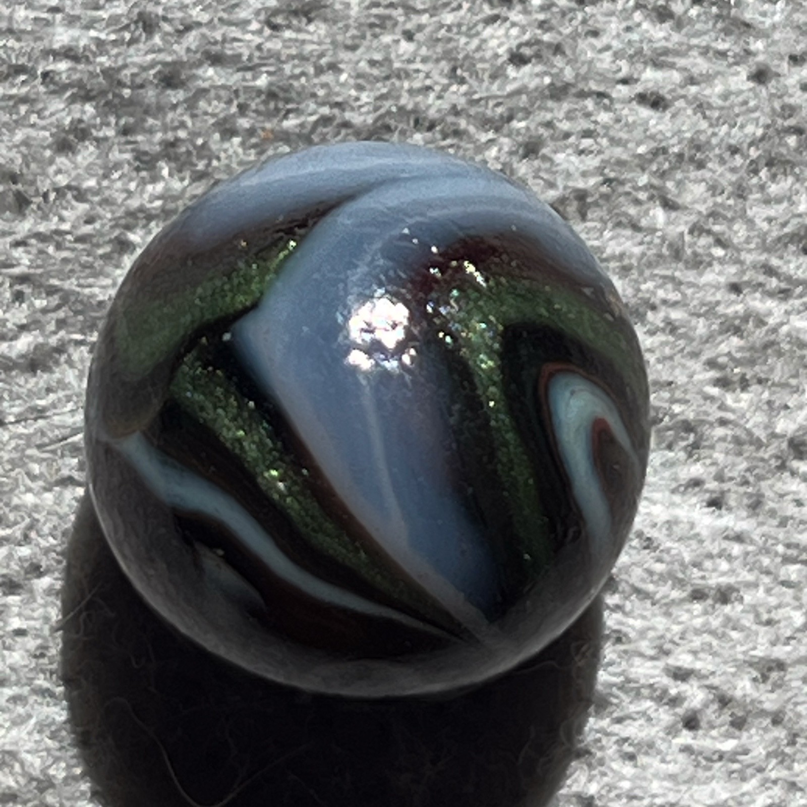 2008 JABO Cranberry Type 1 Oxblood Aventurine Swirl Marble Shooter .66″ MINT