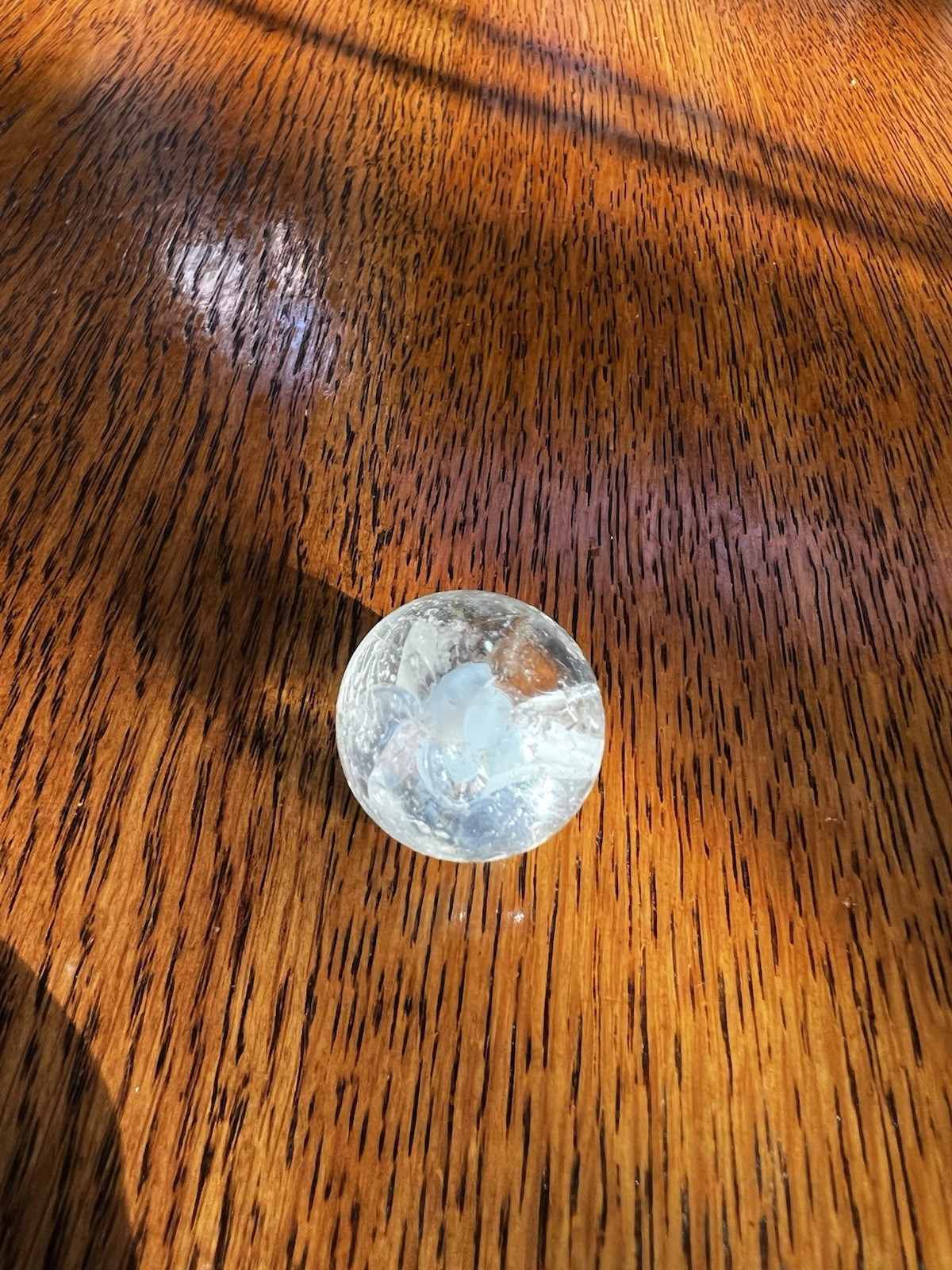 1960’s Machine Made Cat Eye Marble 1” W The Number 7 Inside,