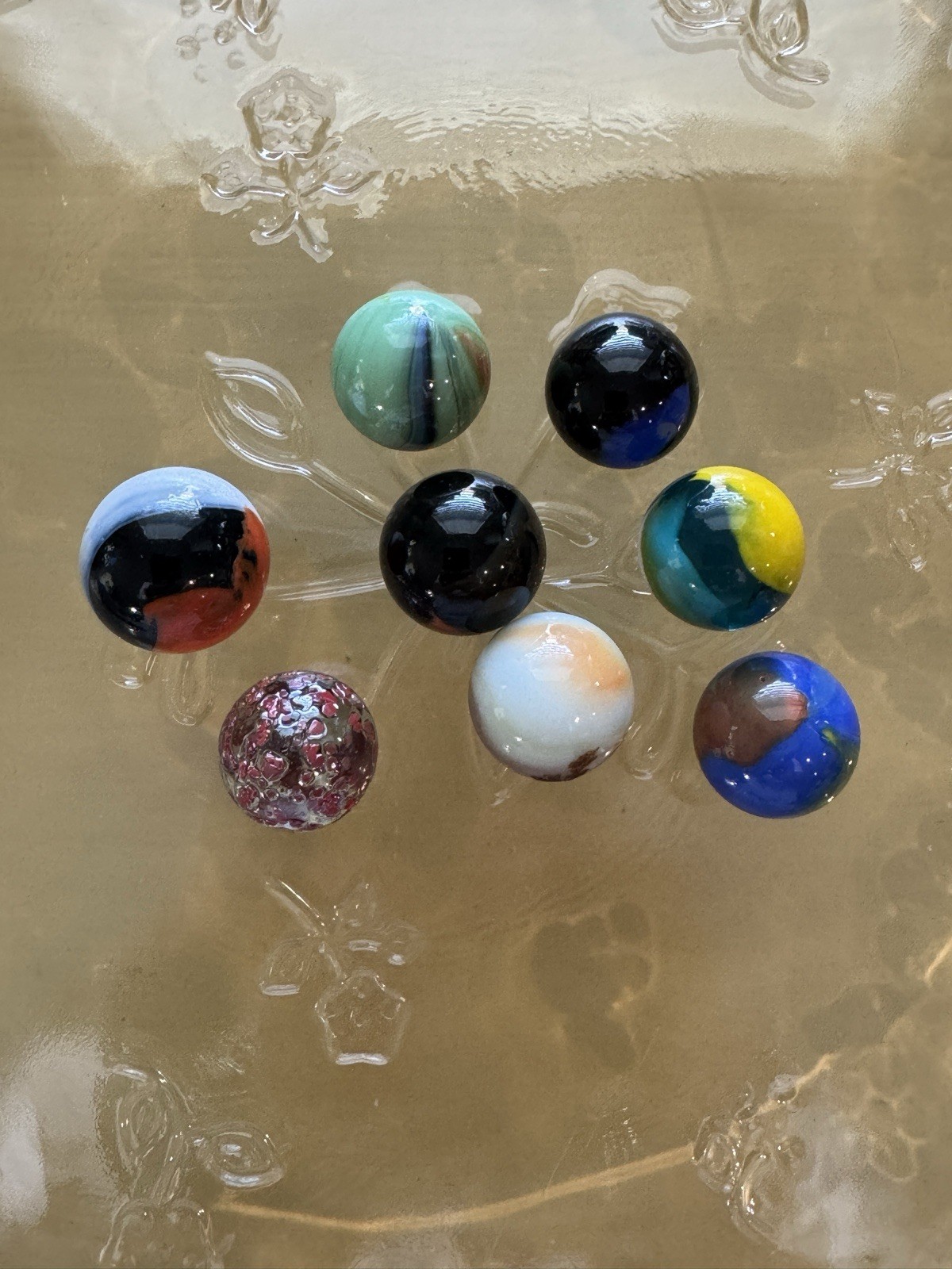 Vintage Marbles Assorted Variety Lot (8)