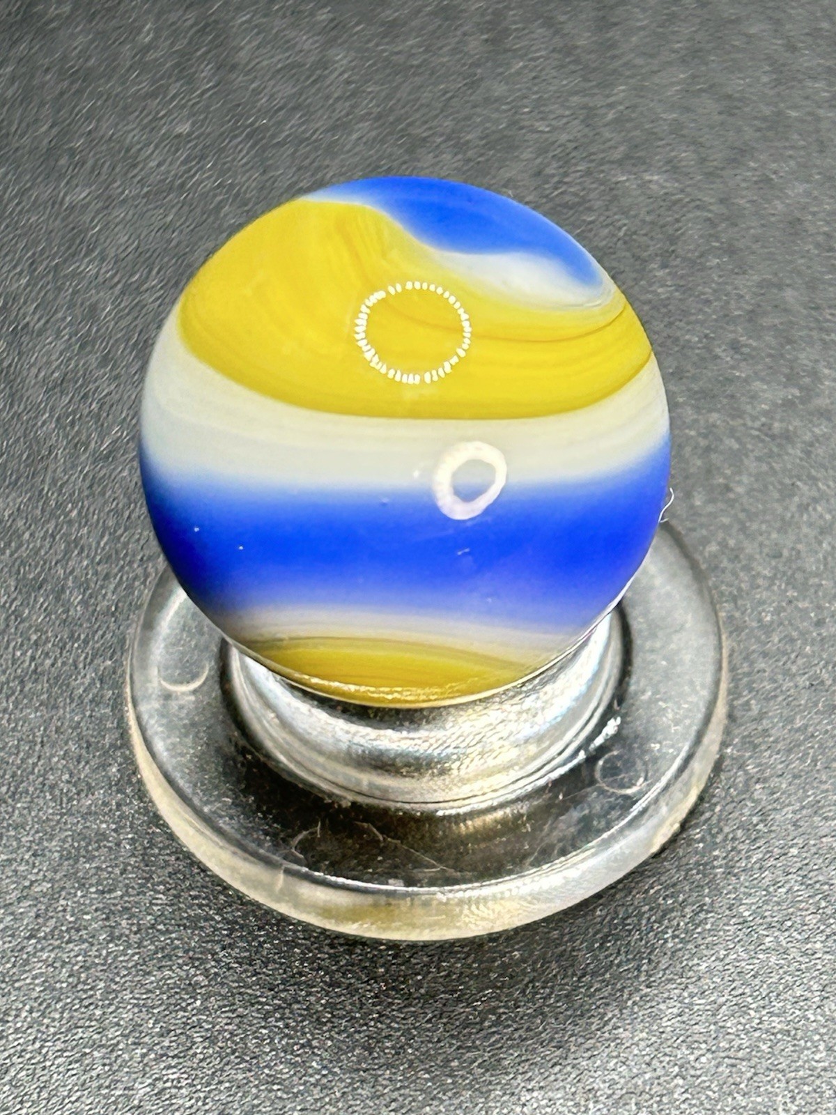 Vintage Akro Corkscrew Marble Classic 3 Color Marble 0.629”