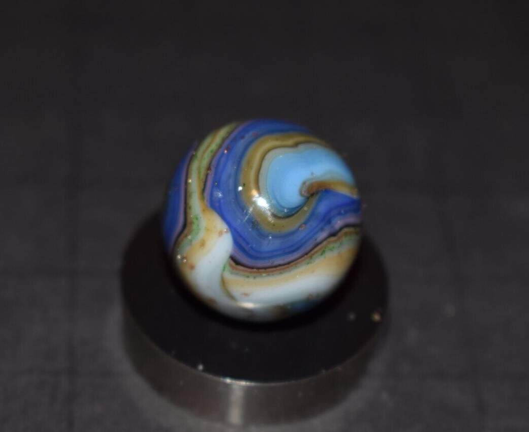 JABO/DAS Buddys Run Adventure Swirl Toy Marble Size .734″=47/64″ =18mm Mint