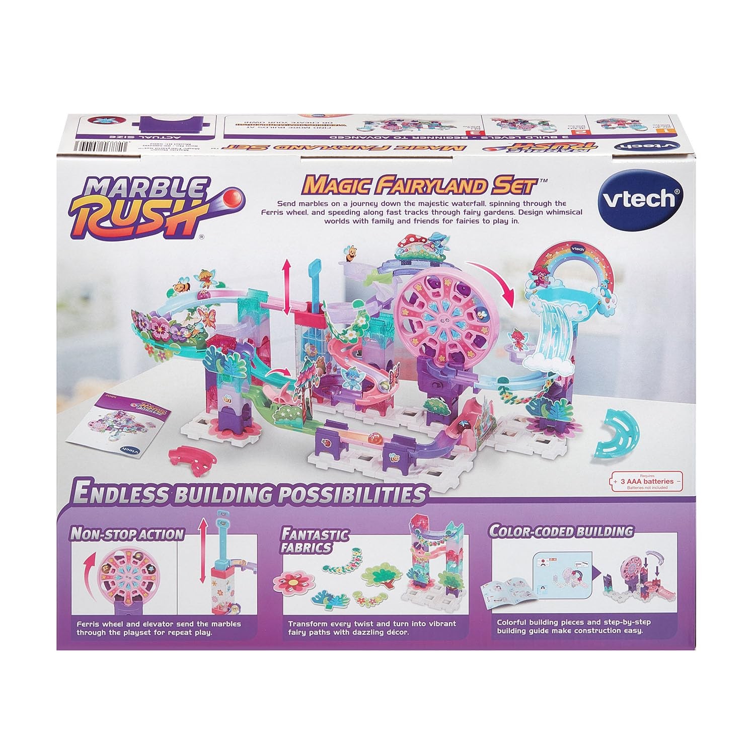 VTech Marble Rush Magic Fairyland Playset 19.7″ x 15.8″ x 15.7″, Multicolor
