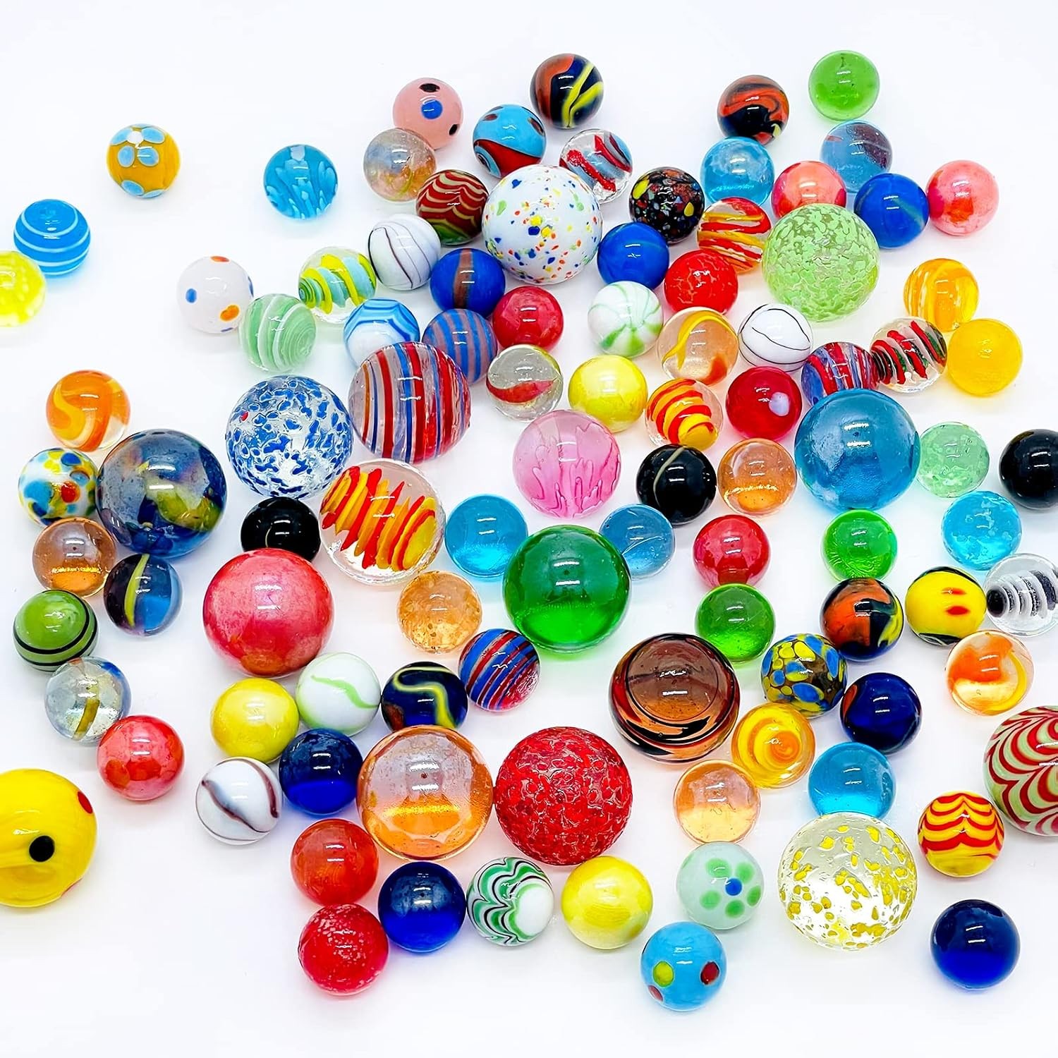 20 Vintage Marbles Bulk for Kids Ages 4-8-12 Hobbyist for Marble Run Track Game
