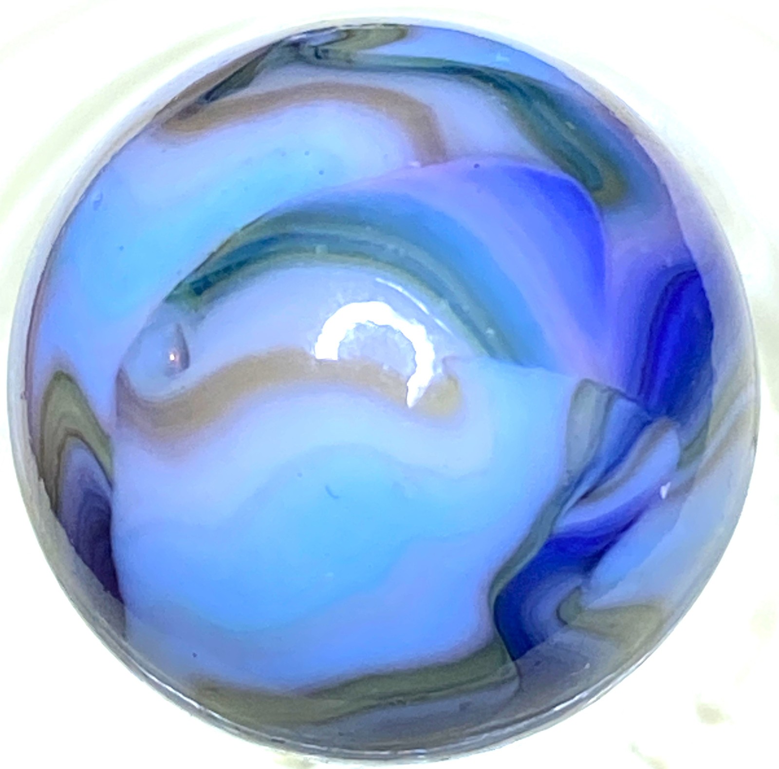 DAS/JABO NICE WAVY PATTERNS WITH A PINK/BLUEISH HUE SWIRLED SHOOTER .71″ M216
