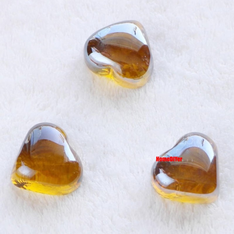 Colour Glass Heart Shape Marbles Beads Fish Tanks Vase Wedding Favour Decoration