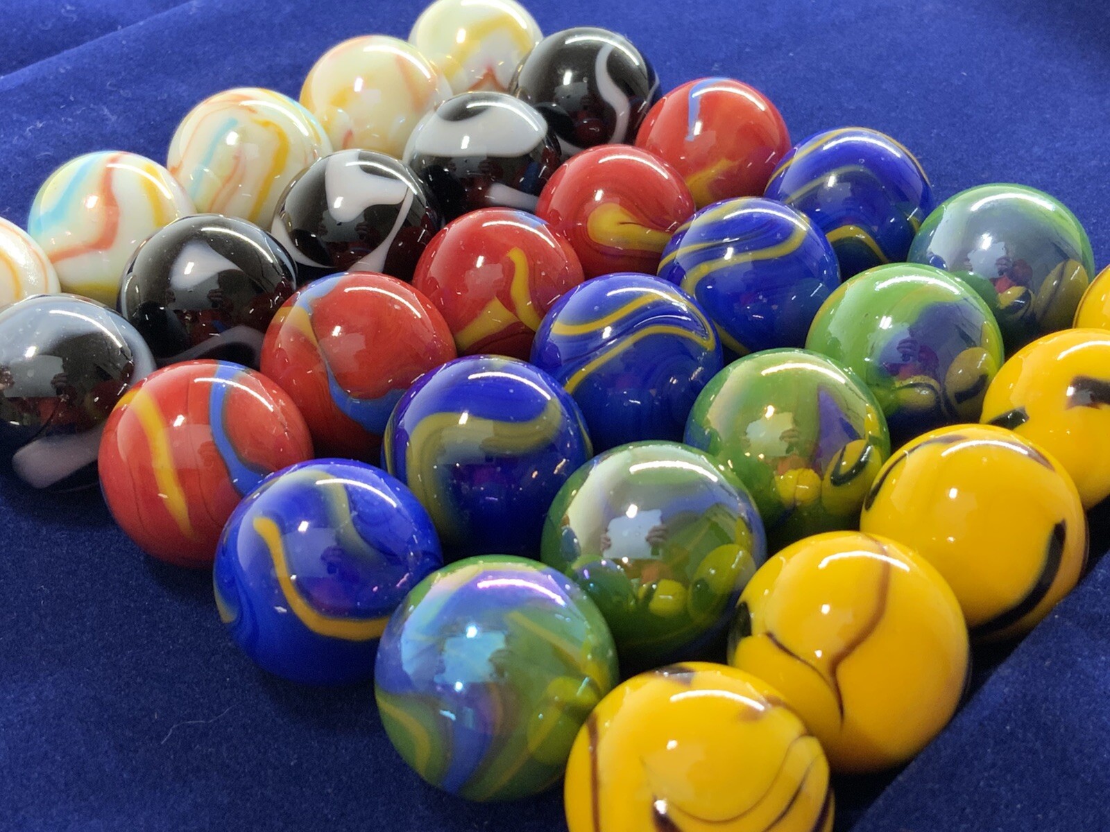 22mm Large 30 DELUXE Glass Replacement Marbles Aggravation Chinese Checker Game