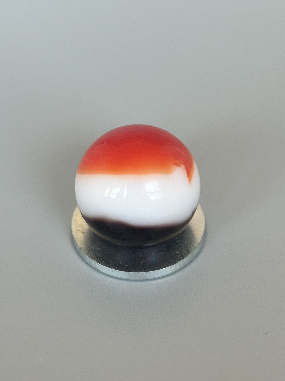 Vintage Vitro All-Red Marble 0.61 Inches Near-Mint Red White Black Or Brown