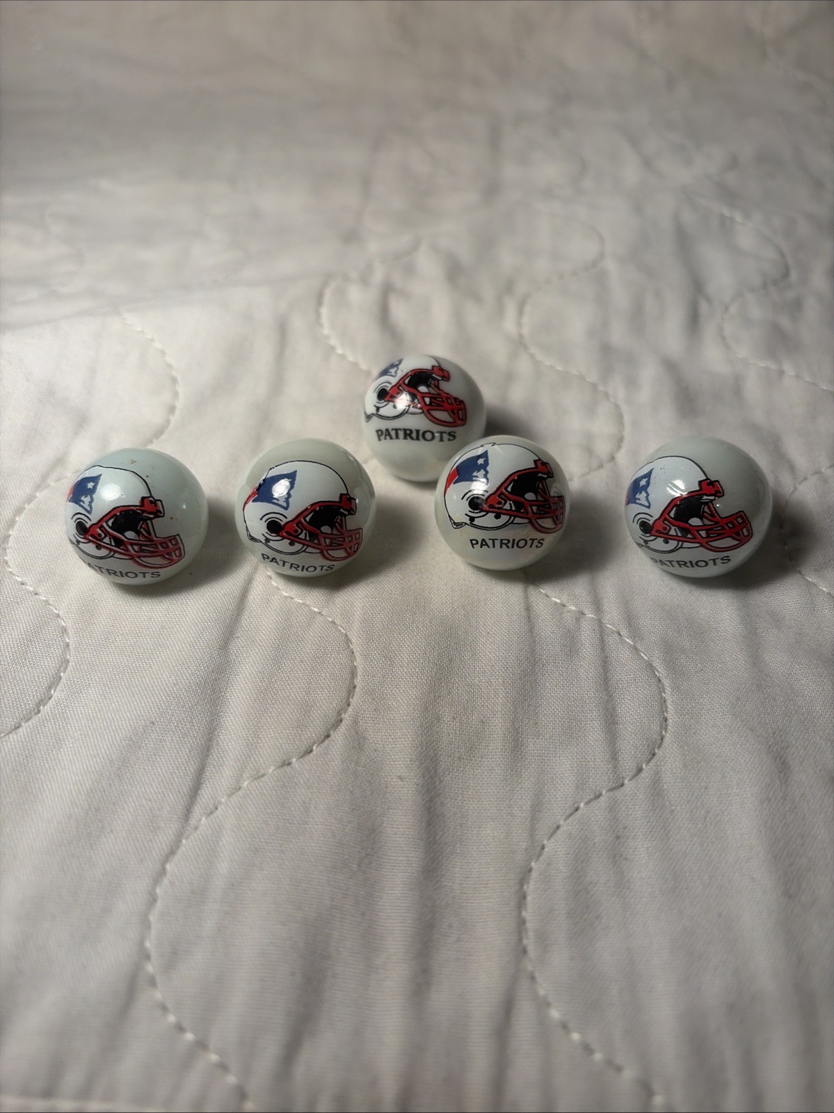 NFL Super Bowl Champions New England Patriots Marbles 1 Inch Lot Of 6 Item #1106