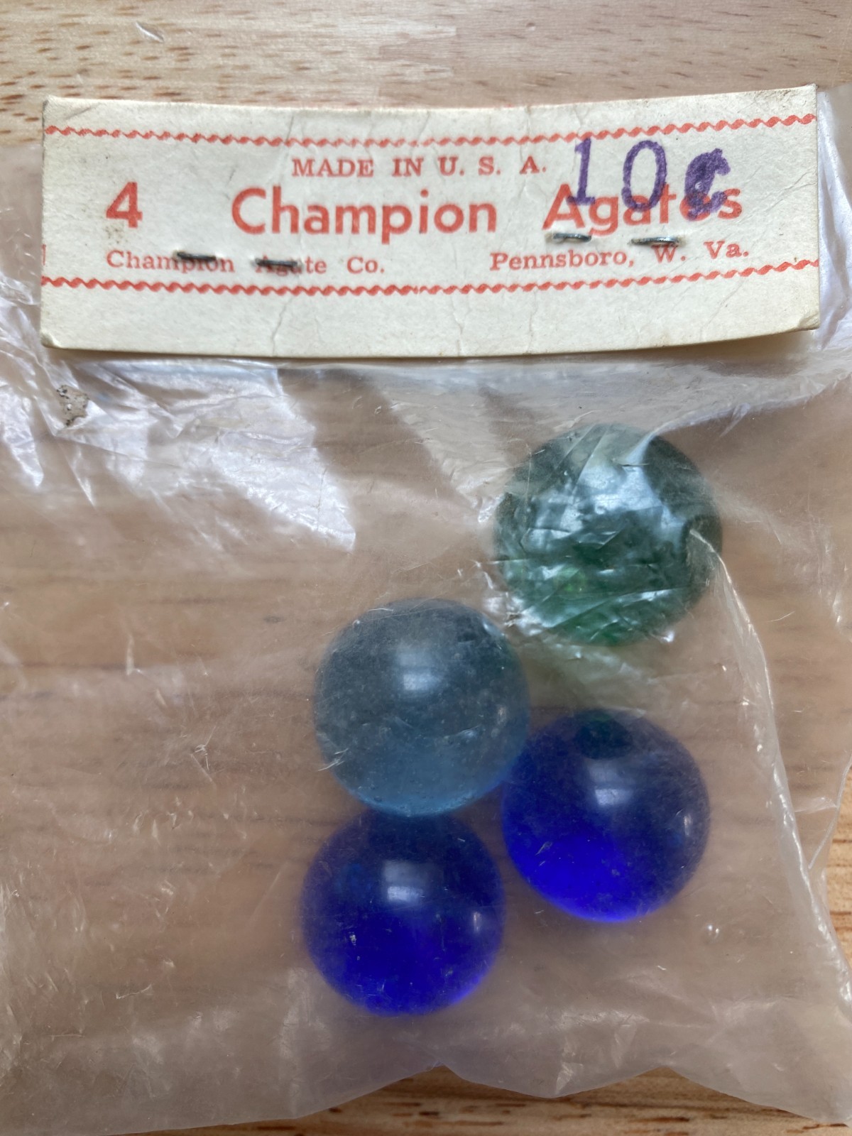 Champion Glass Agates Agate Marbles Marble Pennsboro West Virginia – NOS