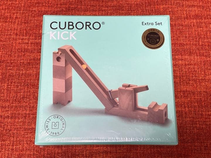 Cuboro Kick Wooden Marble Run Expansion Set Mechanical Hammer Blocks Track New