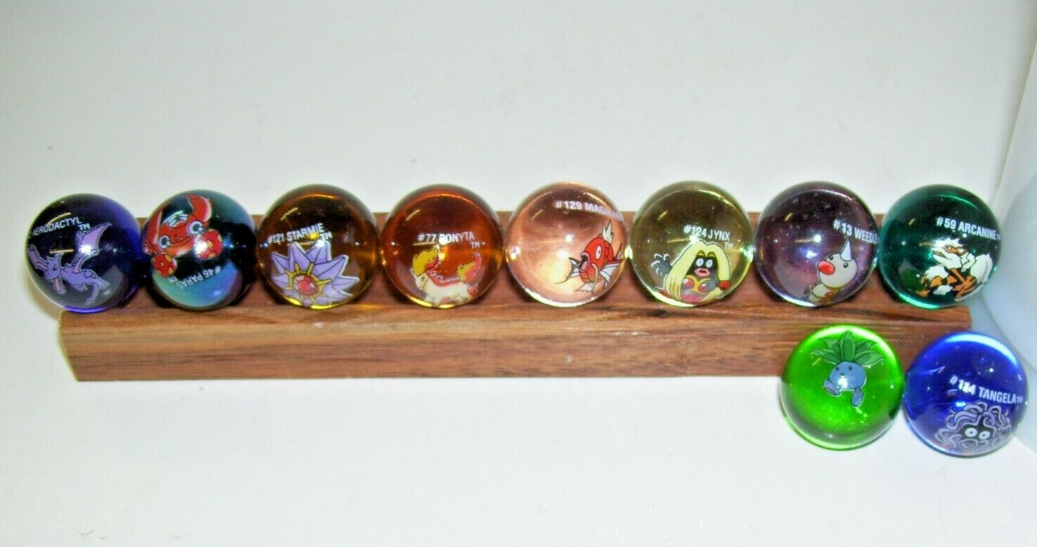 Pokémon Marbles and Machamp Bag Mixed Lot of Ten Pokémon