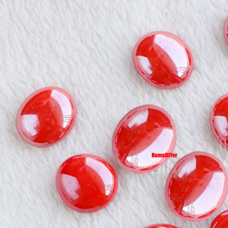 13mm-19mm Flat Red Glass Marbles Ball/Children’s Toys Games DIY Balls/Party Bags
