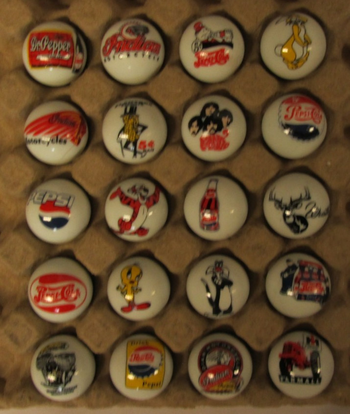 20 LOGO / CHARACTER 1 INCH COLLECTOR MARBLES