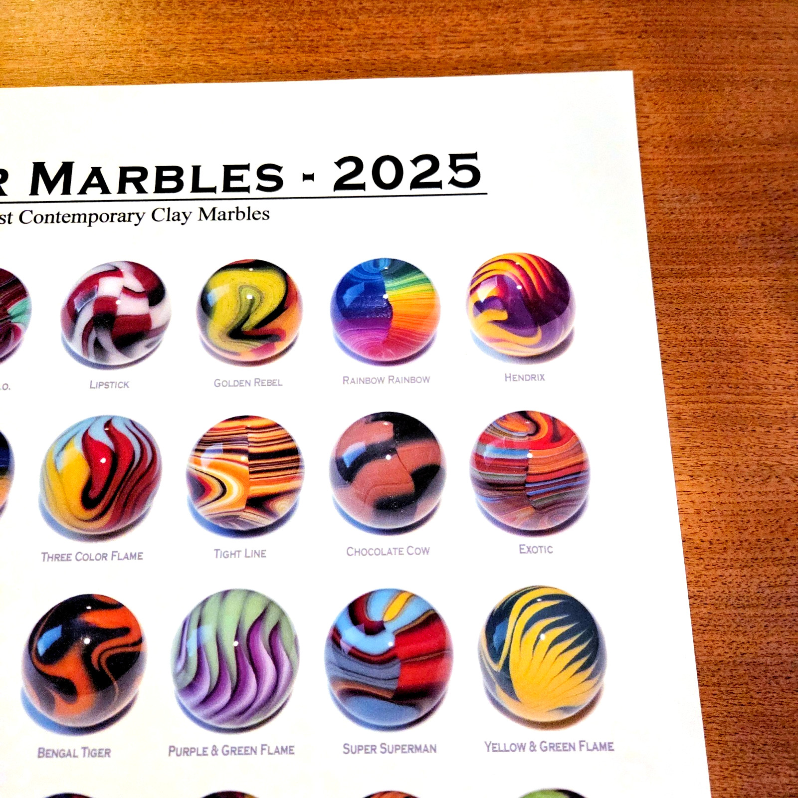 Carl Fisher 2025 Marbles Poster Contemporary Marble Artist Peltier Christensen
