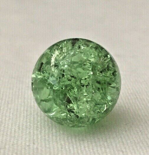 Old Vintage Marbles~ Vitro Green Crackle Glass Player size ~ Mint