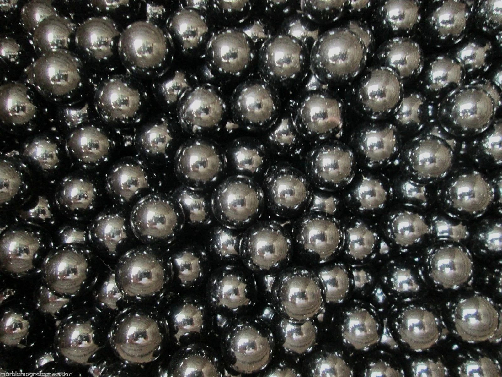 OPAQUE 5/8 INCH BLACK GAME / CHINESE CHECKER MEGA MARBLES 500 COUNT BAG