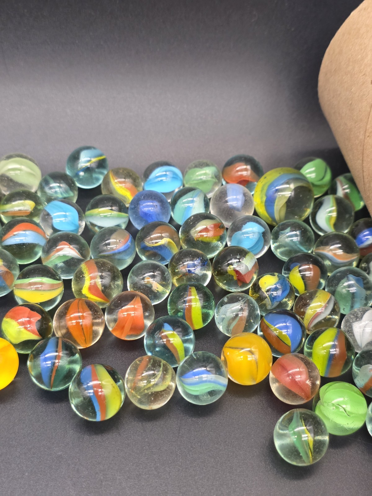 1lb 15oz Mixed Lot Of Vintage Cats Eye Marbles