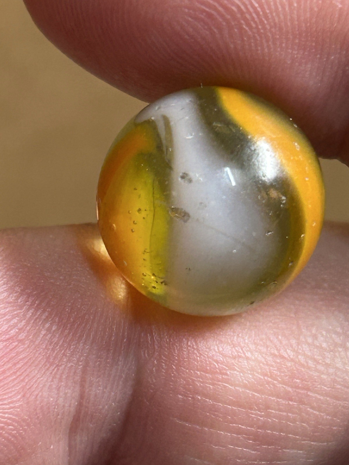 Vintage Peltier NLR .63 Inch Sunset Rainbo Marble