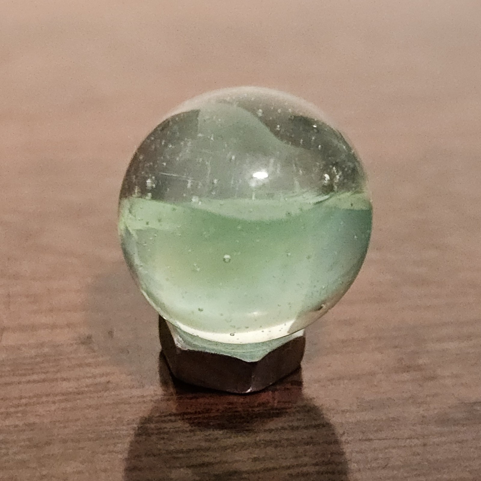 Vintage CE Bogard Light Green Floppy 4-Lobe Cats Eye .593″ Glass Marble