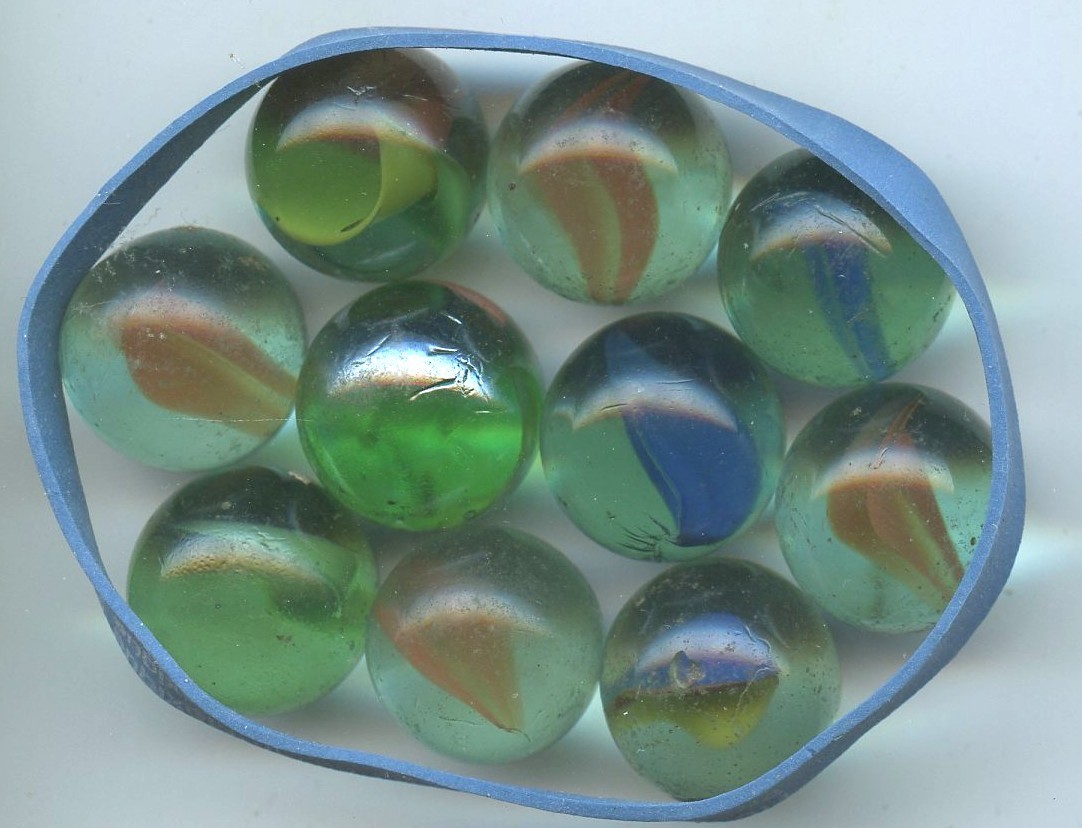 CATS EYE GLASS MARBLE LOT 9/16″ VINTAGE MIXED LOT 3 VANE TWO VANE OTHER COLORS