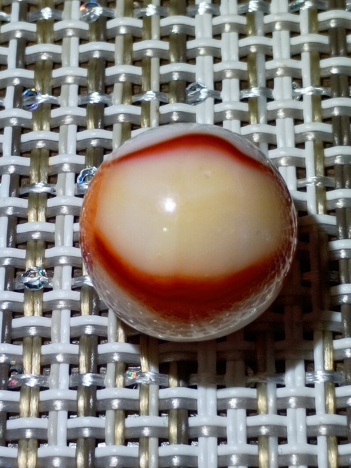 Vintage Peltier Rainbo NLR Rainbow “Bloodie” Buttermilk? Marble – 5/8″ – NM