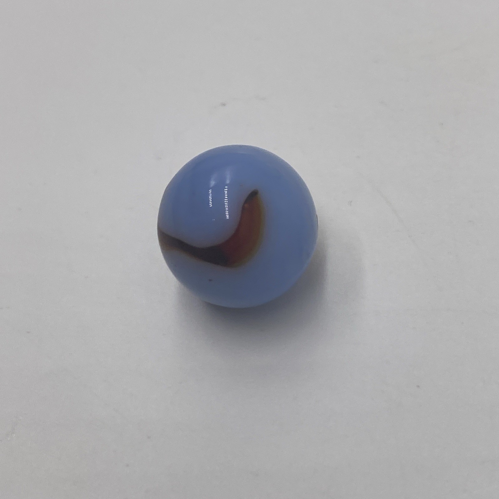 Alley Agate Robins Egg Blue Oxblood Swirl 5/8″ Glass Marble