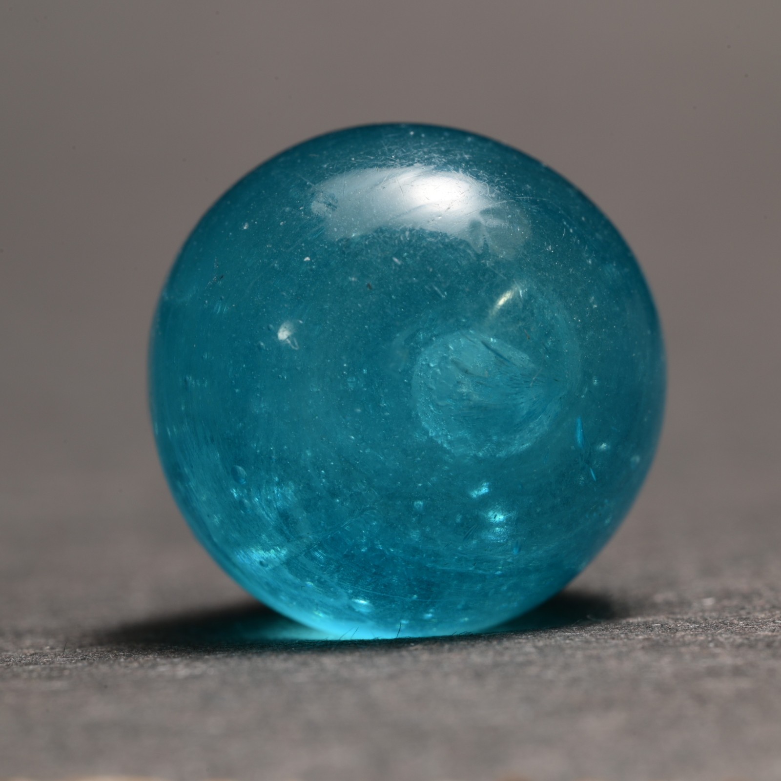 Turquoise Teardrop Greiner Antique German Handmade Marble 1850’s 16.9mm 21/32”