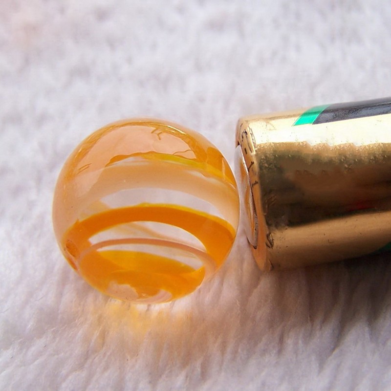 16mm Glass Marbles Beads Orange Traditional Vintage Classic Toys Game Decoration