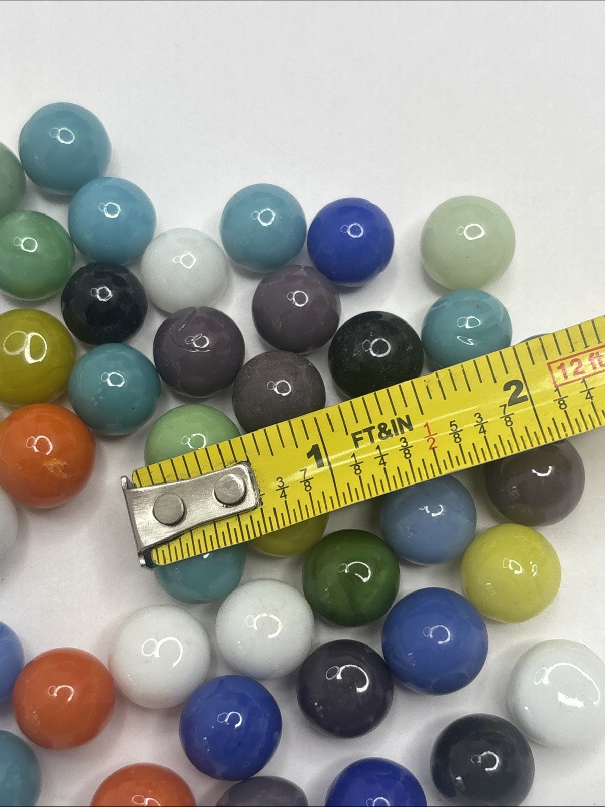 Vintage Bright Color Glass Marbles Lot of 50 Peewee Size DD Some Imperfections