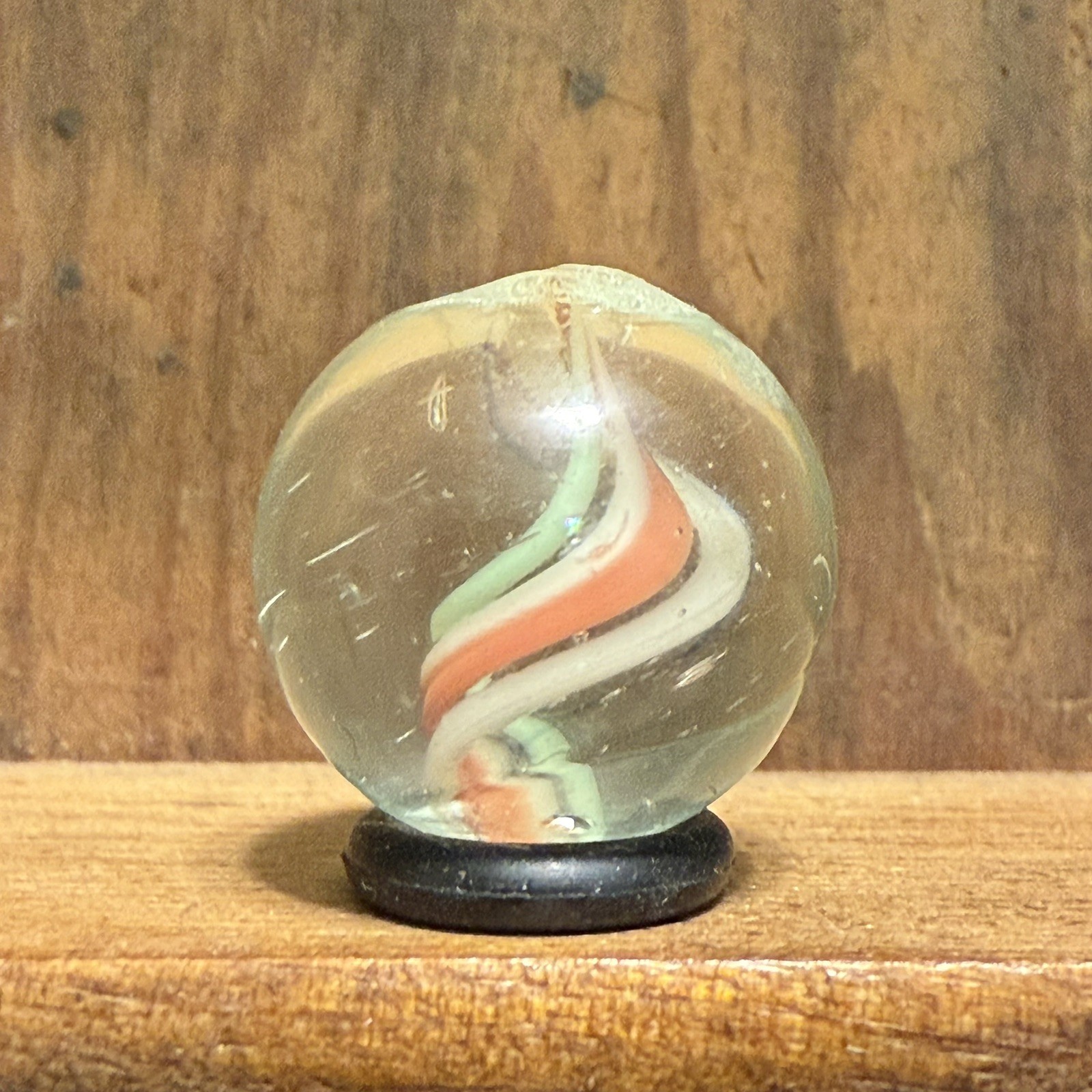 Antique German Handmade Ribbon Core Marble 19/32” Near Mint(+) | (182)