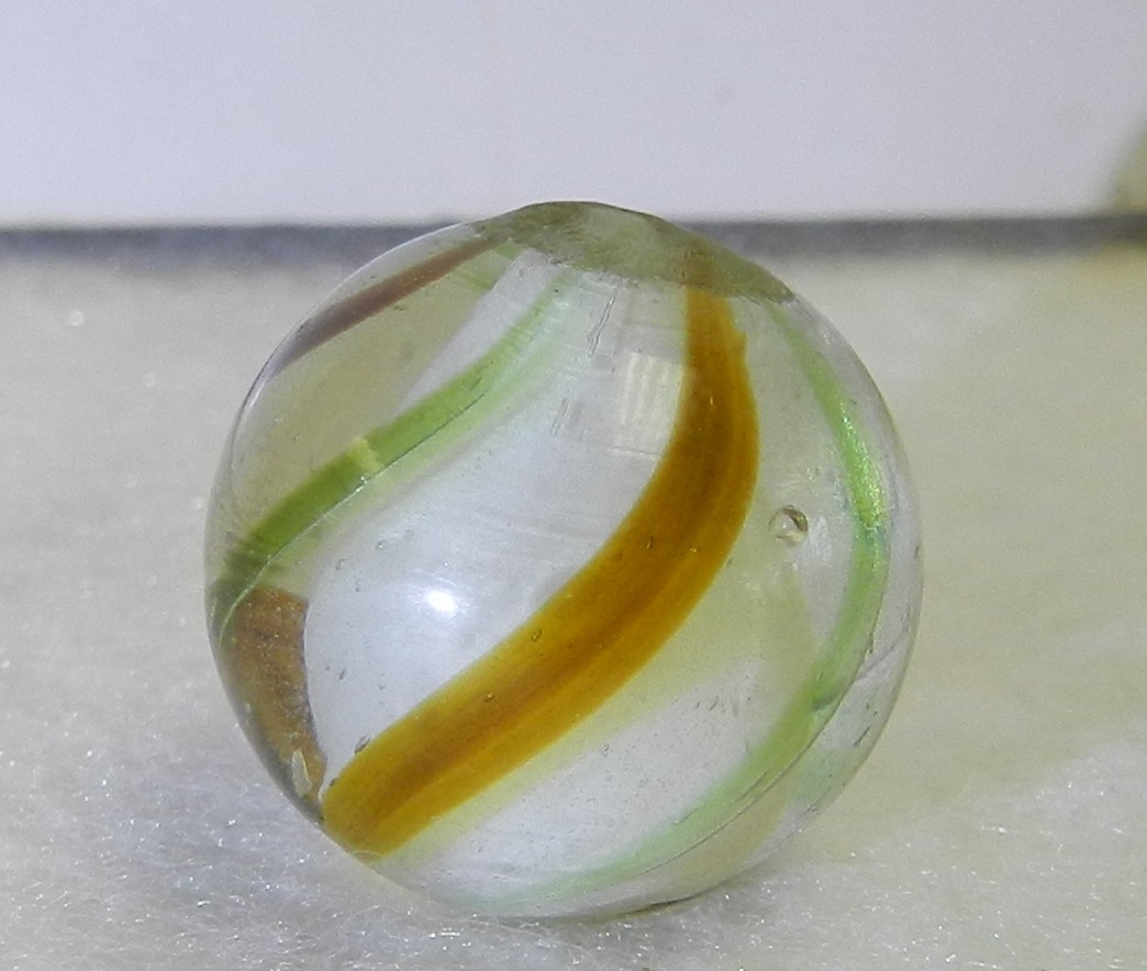 #20285m *Mint* Vintage German Handmade Solid Core Swirl Marble .67 In