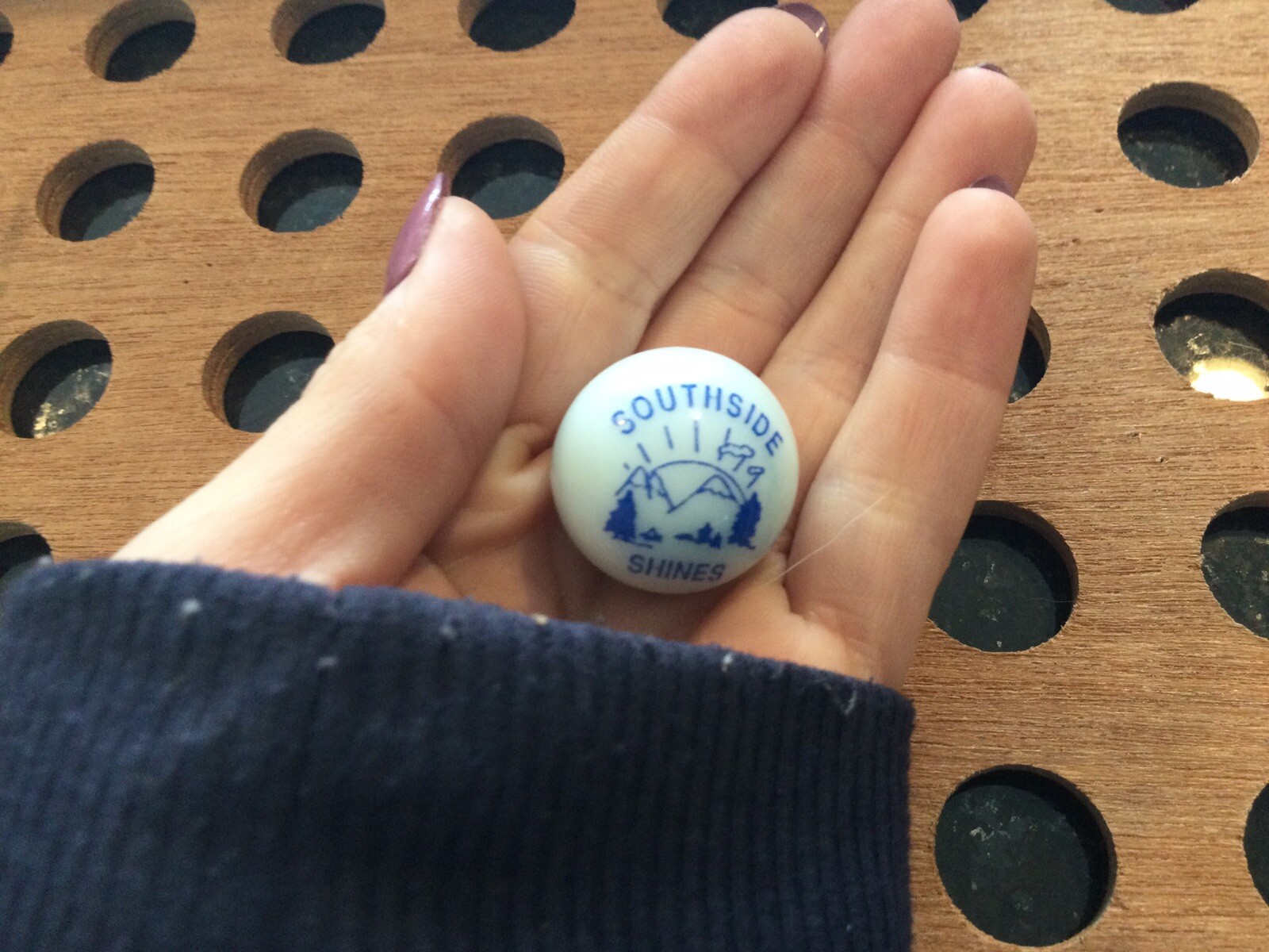 Vintage | “South Side Shines” | White & Blue Marble