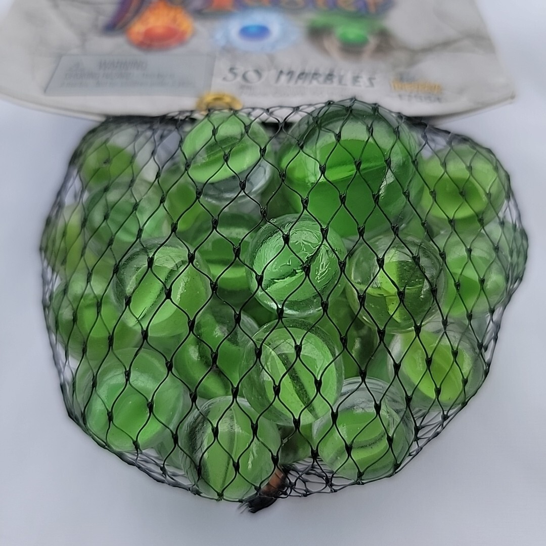 Imperial Toy Glass Marble Master & One Mega 50ct. Green NEW 2017