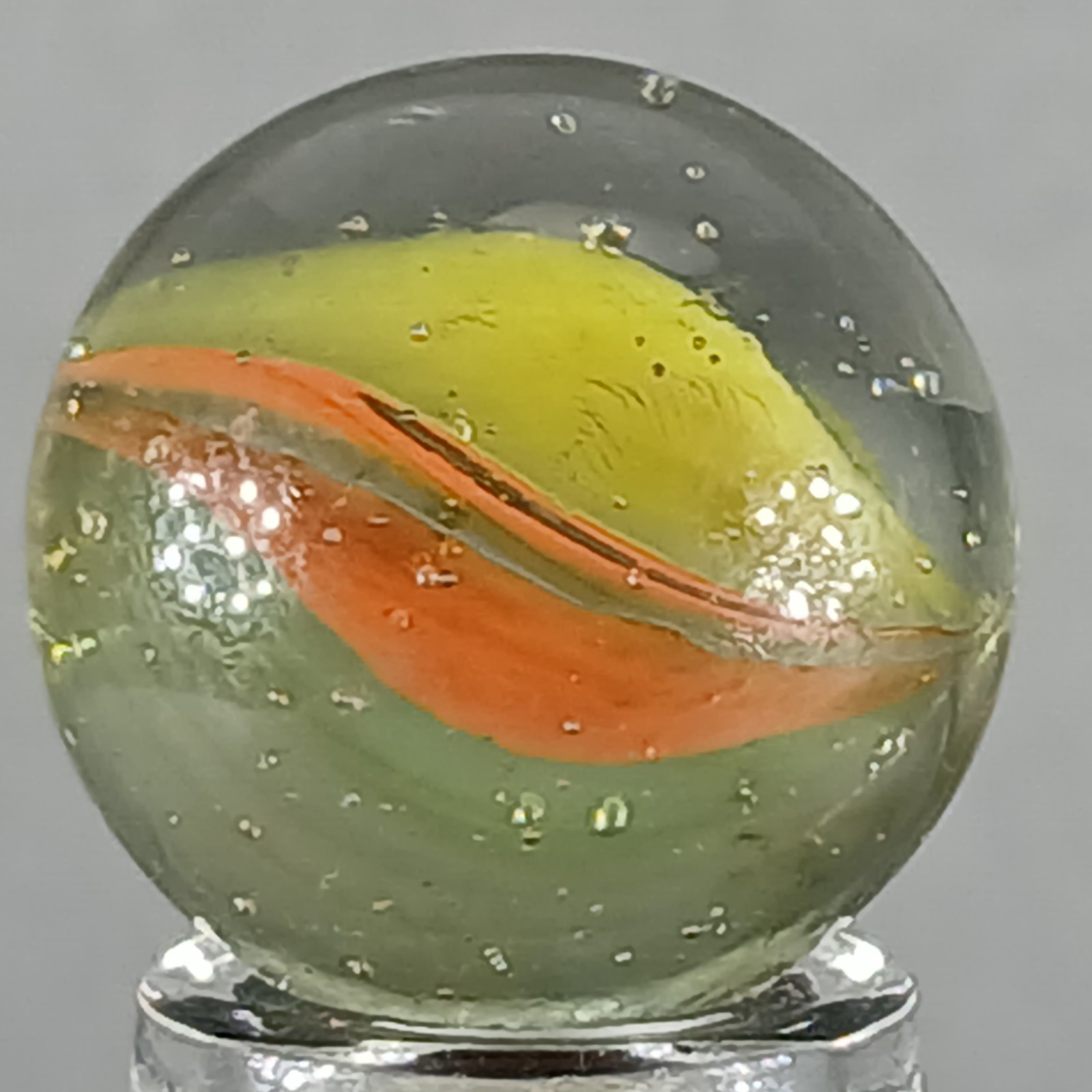 Vintage Tri-Color Hybrid Cat’s Eye Marble .62 Inches Near-Mint Condition