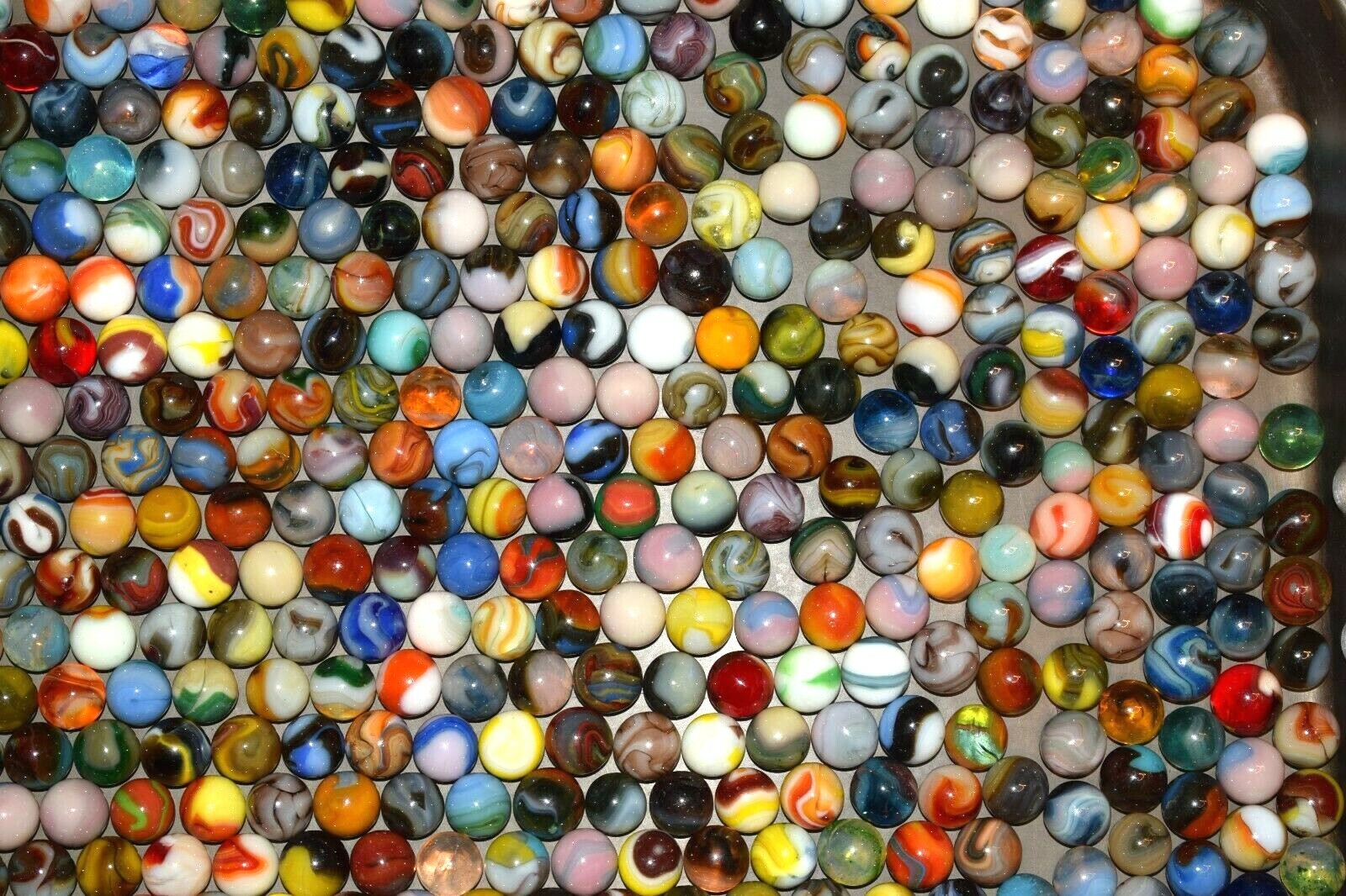 👀⏩ Classic Run JABO Collectors Mixed Marbles Lot of 10 Size .625″=5/8″ Mint