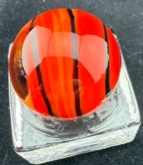 Steve Willis 2006 Handmade Lampwork Art Glass Marble 1.05″ Near Mint Signed W6