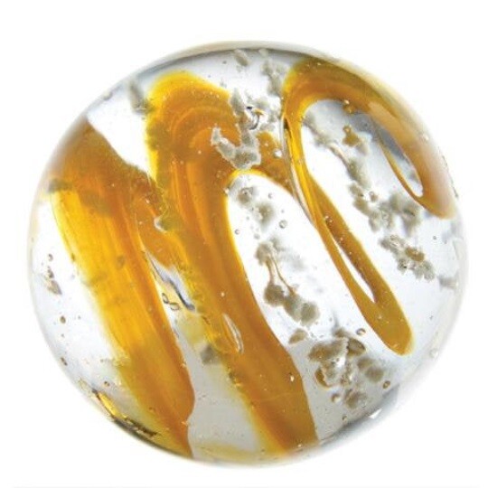 “Moonstone ” 25mm Handmade Art Glass Glow in the Dark Marbles Set of 4 w/Stands