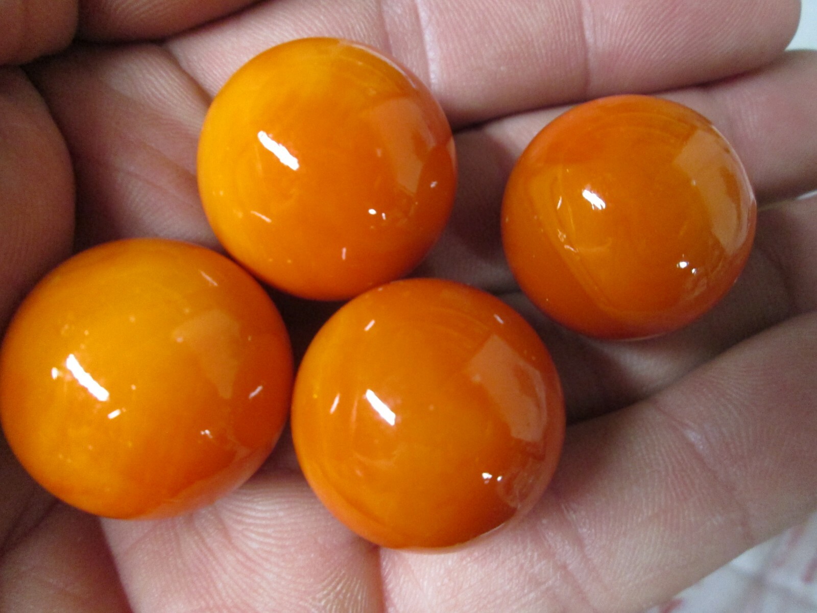 OPAQUE 1 INCH ORANGE GAME / CHINESE CHECKER MEGA MARBLES 100 COUNT BAG