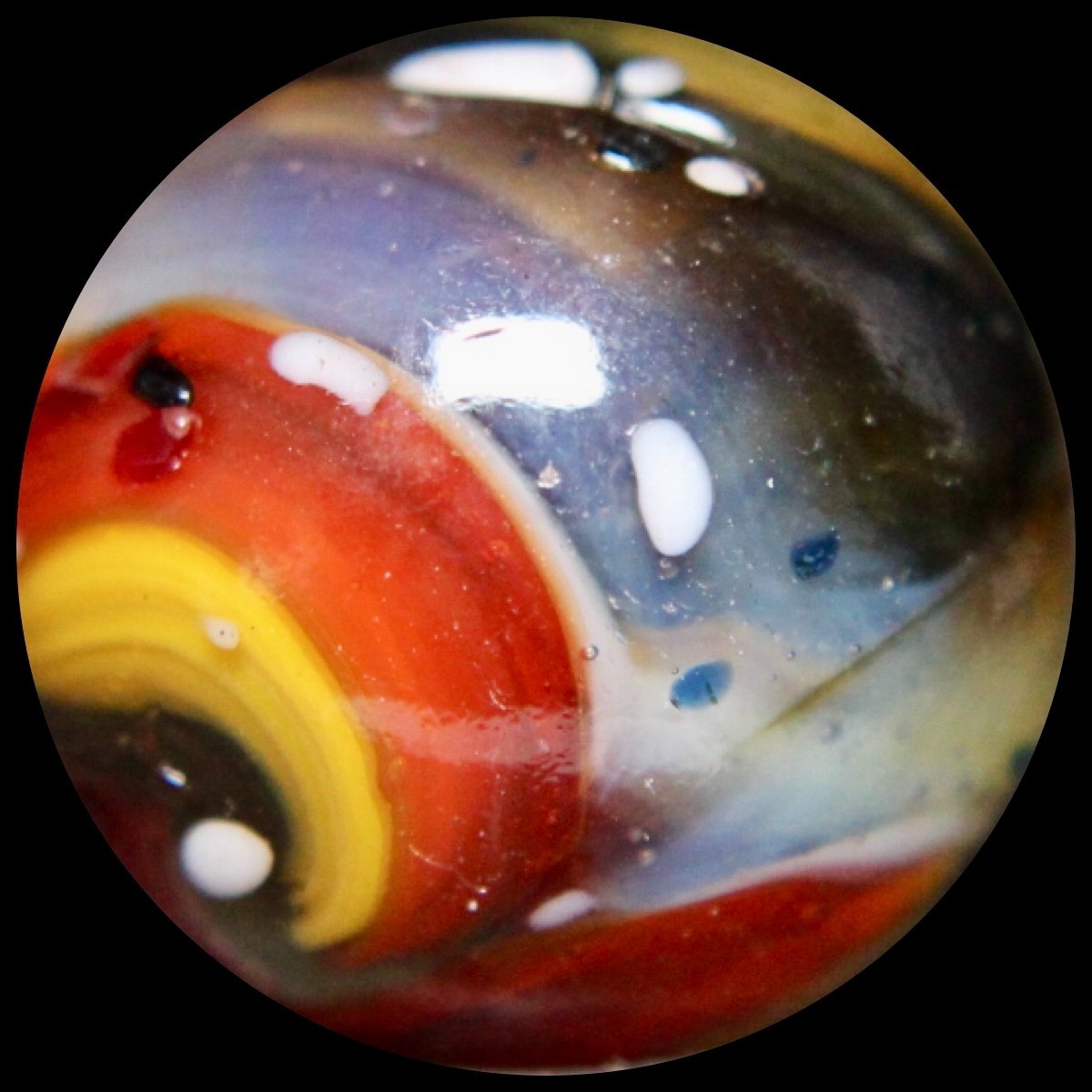 DAS Blue Moon Marble Collector Series: Oxblood Guinea
