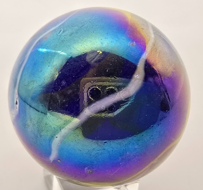 New For 2025! Snorkel 50mm ~2 in Marble Iridized w White, Yellow Swirls