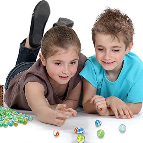 Sotiff 1000 Pieces Marbles Bulk Cats Eyes Glass Marbles Color Mixing 0.55 Inch S
