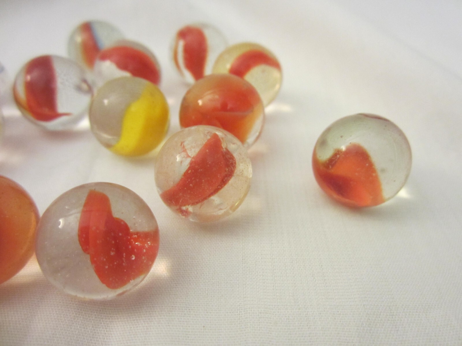 VTG Peltier Tiny Orange Yellow Marble Lot of 20