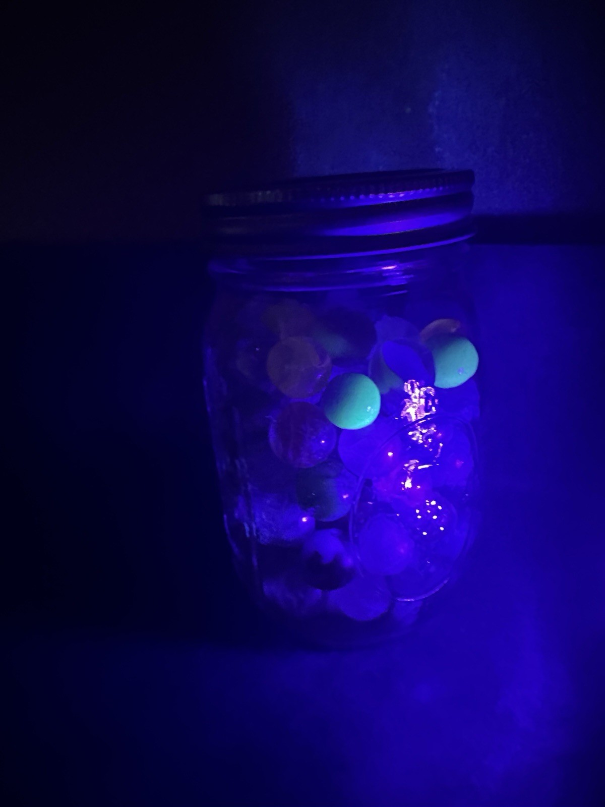 jar of vintage marble